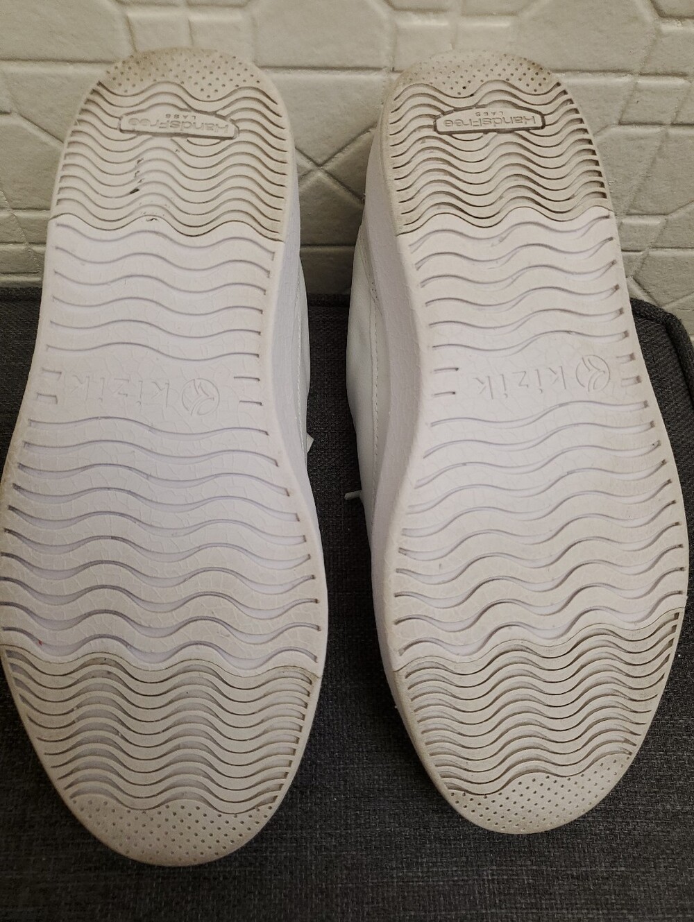 KIZIK Vegas Women’s White Sneakers Lace-up Slip In Leather Comfort Size 8 Wide - Picture 7 of 8